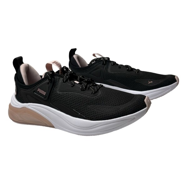 Puma Womens Size 9 Black/Rose Cell Thrill Athletic Low Top Running Sneakers Shoe - Picture 4 of 8